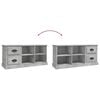 vidaXL TV Cabinet Concrete Gray Engineered Wood Medium TV Cabinet