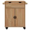 vidaXL Kitchen Trolley "OTTA" 23.2x17.7x31.5" Solid Wood Pine
