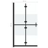 vidaXL Foldable Walk-in Shower Wall Half Frosted ESG Glass 31.5"x74.8"