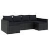 vidaXL Garden Lounge Set Black PE rattan Large Modular