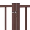 vidaXL Dog Gate Set of 12 Brown Poplar wood 12 panels Foldable