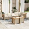 vidaXL Garden Sofa Set Beige, Cream White
