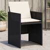 vidaXL Patio Chair Black PE rattan, Powder-coated steel Foldable