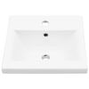 vidaXL Bathroom Furniture Set Sonoma oak, White Engineered wood, Ceramic