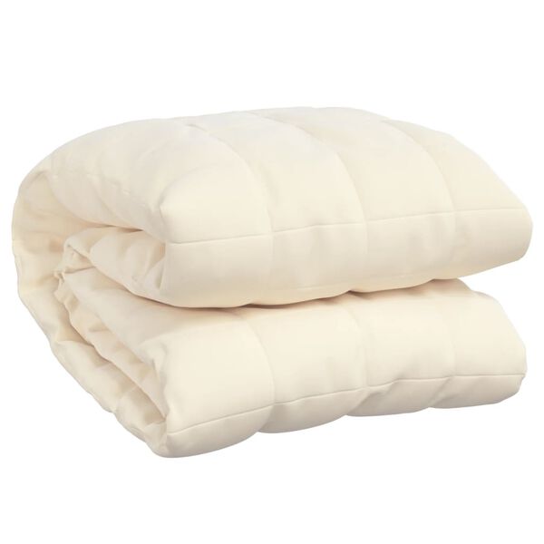 vidaXL Weighted Blanket Light Cream 100% Brushed Polyester Microfiber