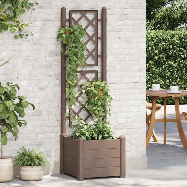 vidaXL Garden Planter Mocha Polypropylene Large Planters