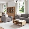 vidaXL Sofa 3 pcs Taupe Linen-blend Fabric