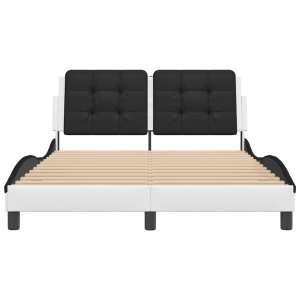 vidaXL Bed Frame White and Black