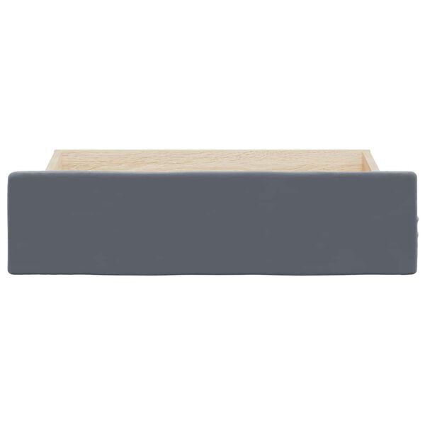 vidaXL Bed Drawer Dark Grey Engineered Wood, Velvet