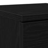 vidaXL Sideboard with Drawer 2 pcs Black Oak 11.81 x 11.81 x 27.56 in