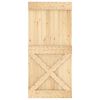 vidaXL Sliding Door with Hardware Set 37.4x82.7" Solid Wood Pine