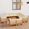 vidaXL Garden Lounge Set Honey brown Solid pine wood Large Modular