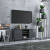 vidaXL TV Cabinet Gray Engineered wood, metal Medium TV Cabinet