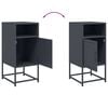 vidaXL Bedside Cabinet Set of 2 Anthracite Steel Medium