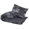 vidaXL Duvet Cover Set Set of 2 Black 100% Cotton 78.7x78.7 in