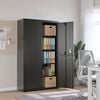 vidaXL File Cabinet Black Powder-coated Steel Large