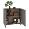 vidaXL Sideboard Light grey Solid pine wood, MDF 33.5x13.8x31.5 in