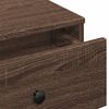 vidaXL Coffee Table Brown Oak Engineered Wood, Metal 23.6 x 17.7 x 12.2 in