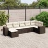 vidaXL Garden Sofa Set Brown Poly Rattan, Steel Large Modular