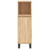 vidaXL Bathroom Cabinet Sonoma Oak Engineered wood, iron 11.8x11.8x39.4 in