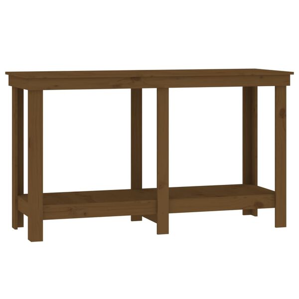 vidaXL Work Bench Honey Brown 55.1x19.7x31.5" Solid Wood Pine