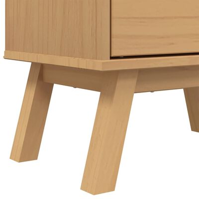 vidaXL Shoe Cabinet OLDEN Brown 21.7"x13.8"x47.2" Solid Wood Pine