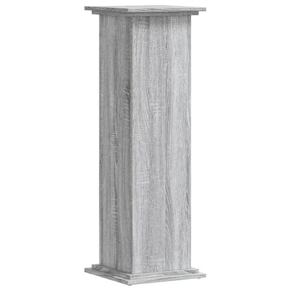 vidaXL Plant Stand Grey sonoma Engineered wood Tall Decorative Inlays