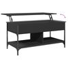 vidaXL Coffee Table Black Engineered wood and Metal Standard