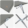 vidaXL Folding Camping Bed Folding 2 pcs Grey 194 x 62.5 x 42.5 cm