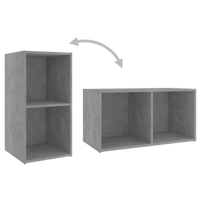 vidaXL TV Cabinets 2 pcs Concrete Gray 28.3"x13.8"x14.4" Chipboard