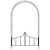 vidaXL Garden Arch Black Powder-coated iron Large Sturdy Garden Arch