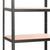 vidaXL 5-Layer Heavy-duty Shelves 3 pcs Gray Steel&Engineered Wood