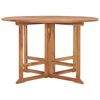 vidaXL Garden Dining Table Natural teak Teak wood Medium Foldable