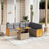 vidaXL Garden Sofa Set Beige and Light Grey