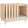 vidaXL Dog House Natural Wooden Solid Pine Wood