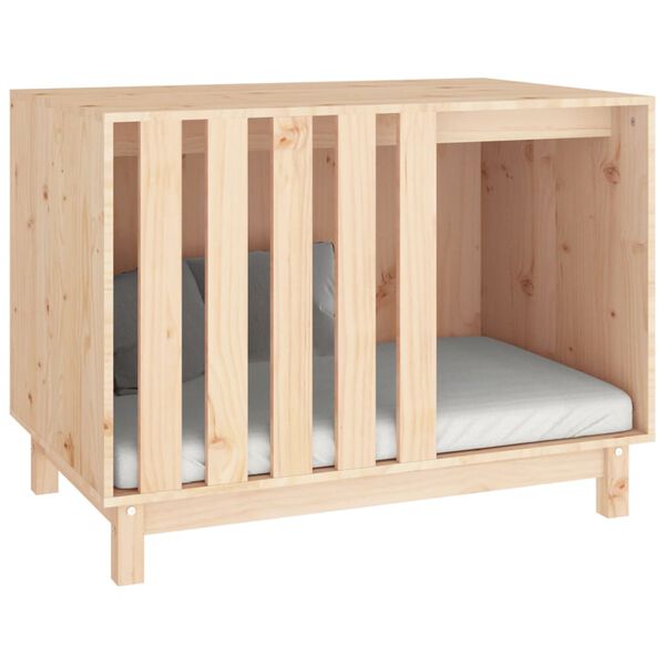 vidaXL Dog House Natural Wooden Solid Pine Wood