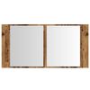 vidaXL LED Mirror Cabinet Old Wood Engineered wood and glass Medium