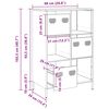 vidaXL Highboard Pink Cold-rolled steel 26.8x15.4x40.7 in Highboard