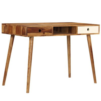 vidaXL Writing Desk 43.3"x21.7"x29.9" Solid Sheesham Wood
