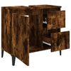 vidaXL Bathroom Cabinet Smoked Oak Engineered Wood Medium