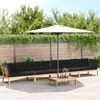 vidaXL Pallet Sofa Set Natural wood, Black