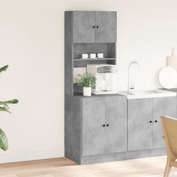 vidaXL Kitchen Cabinet Concrete Gray 23.6"x19.7"x70.9" Engineered Wood