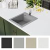vidaXL Overmount Kitchen Sink Single Basin Granite Grey