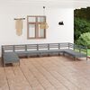 vidaXL Garden Lounge Set Grey Solid pinewood Large Modular