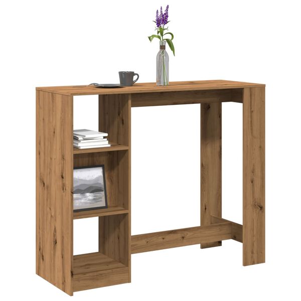 vidaXL Bar Table Artisan Oak Engineered Wood Large Bar Table