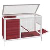 vidaXL Rabbit Hutch Mocha Solid Pine Wood 40.6 x 17.3 x 27.4 in