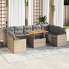 vidaXL Garden Sofa Set Beige and Light Grey