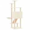 vidaXL Cat Tree Cream Engineered wood Large Cat Tree Rectangular