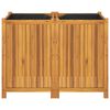 vidaXL Garden Planter Natural Solid Acacia wood Medium Decorative Inlays
