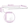 vidaXL Retractable Awning Manual Beige 400x300 cm fabric